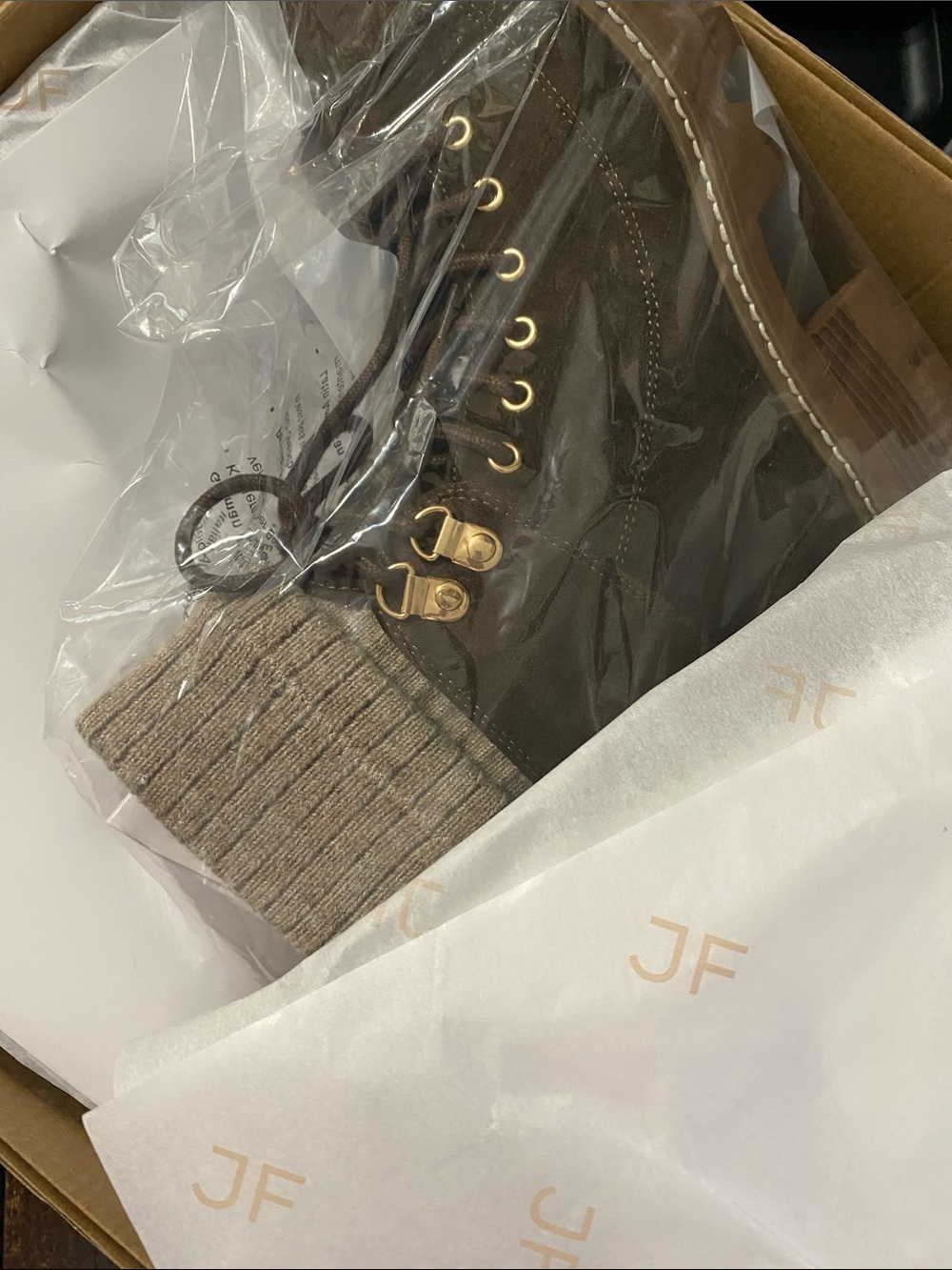 JustFab Women Boots Cold Madrid Color Brown CUBB /OATMEAL Size US 7.5 - Picture 8 of 8